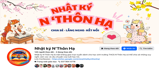 '''''''Text Box: Link Liên đội trường THCS N’Thôn Hạ- Tân Hội-Lâm đồng :
https://www.facebook.com/profile.php?id=100064250066186
'''''''